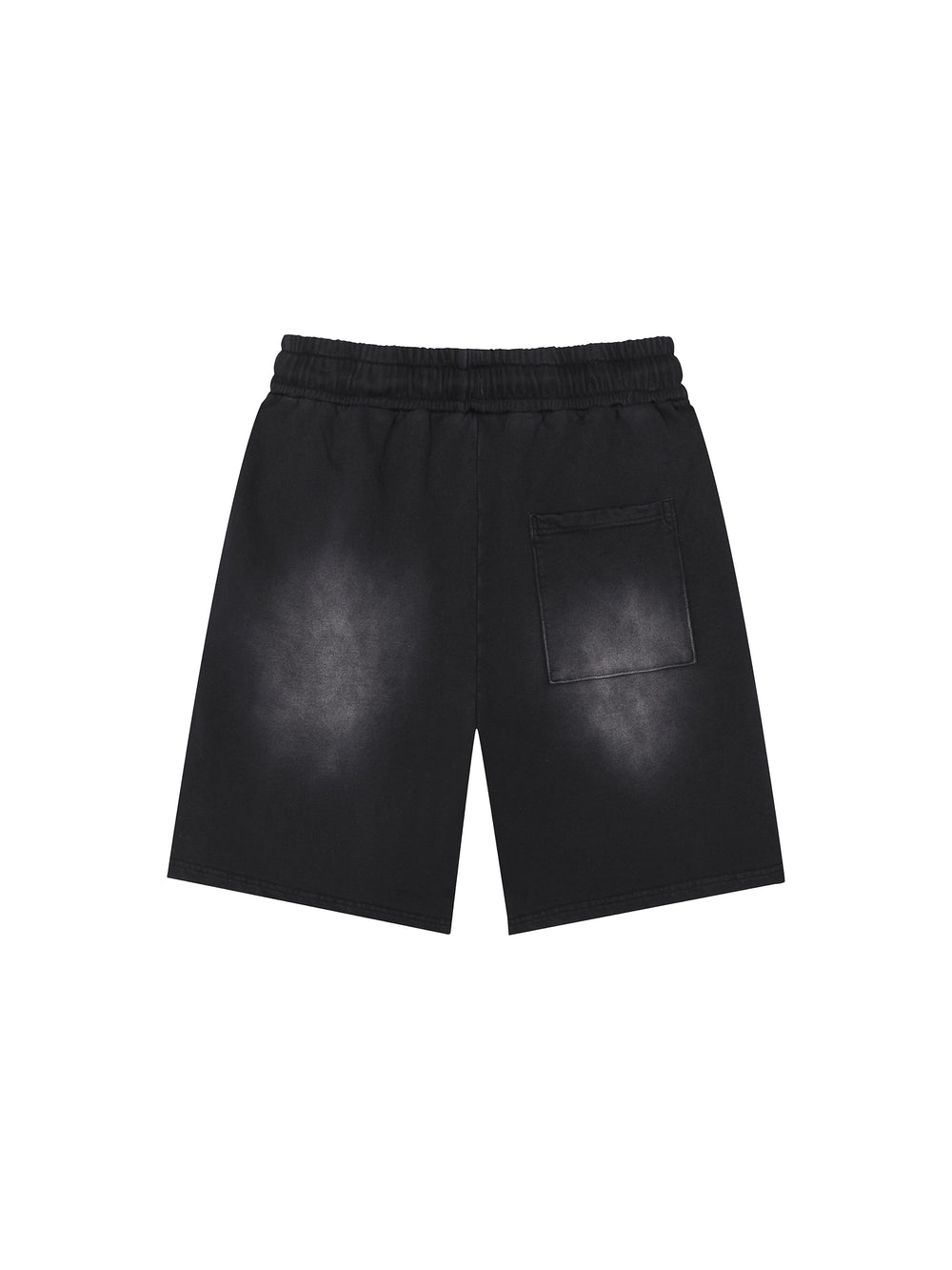 Unisex Rectangle Patch Monkey Washed Shorts | shorts men,shorts women,shorts,short sleeve button down,short sleeve tops for women