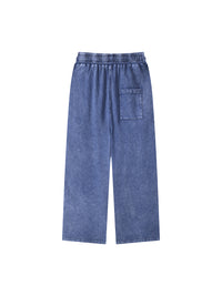 Unisex Snow Washed Straight Leg Pants