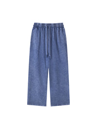 Unisex Snow Washed Straight Leg Pants