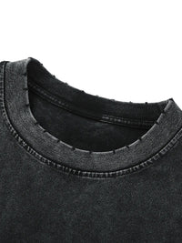 Unisex Snow Washed Frayed Hem Tank Top