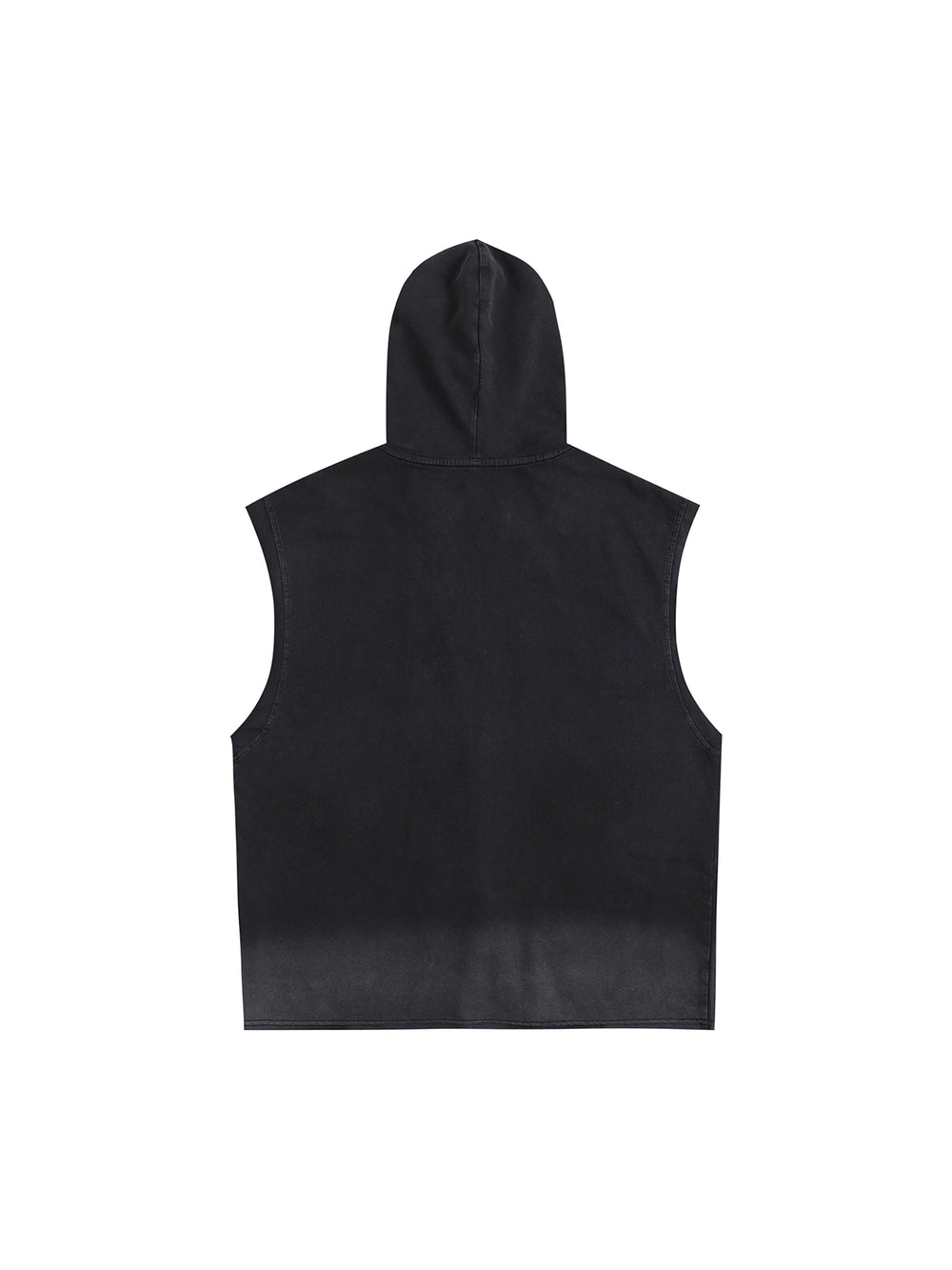 Unisex Vintage Washed Zip-Up Hooded Tank Top | tank top,tank top men,tank tops women,tank top with built in bra,tank tops women y2k