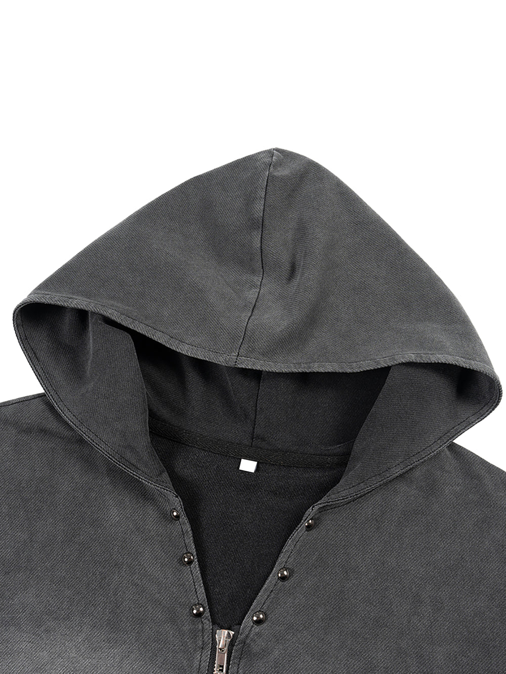 Unisex Vintage Washed Zip-Up Hooded Tank Top | tank top,tank top men,tank tops women,tank top with built in bra,tank tops women y2k