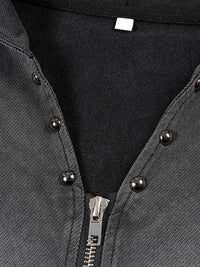 Unisex Vintage Washed Zip-Up Hooded Tank Top | tank top,tank top men,tank tops women,tank top with built in bra,tank tops women y2k