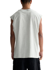 Unisex Raw Edge Cotton Tank Top