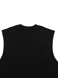 Unisex Raw Edge Cotton Tank Top