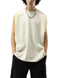 Unisex Contrast Panel Cooling Performance Tank Top