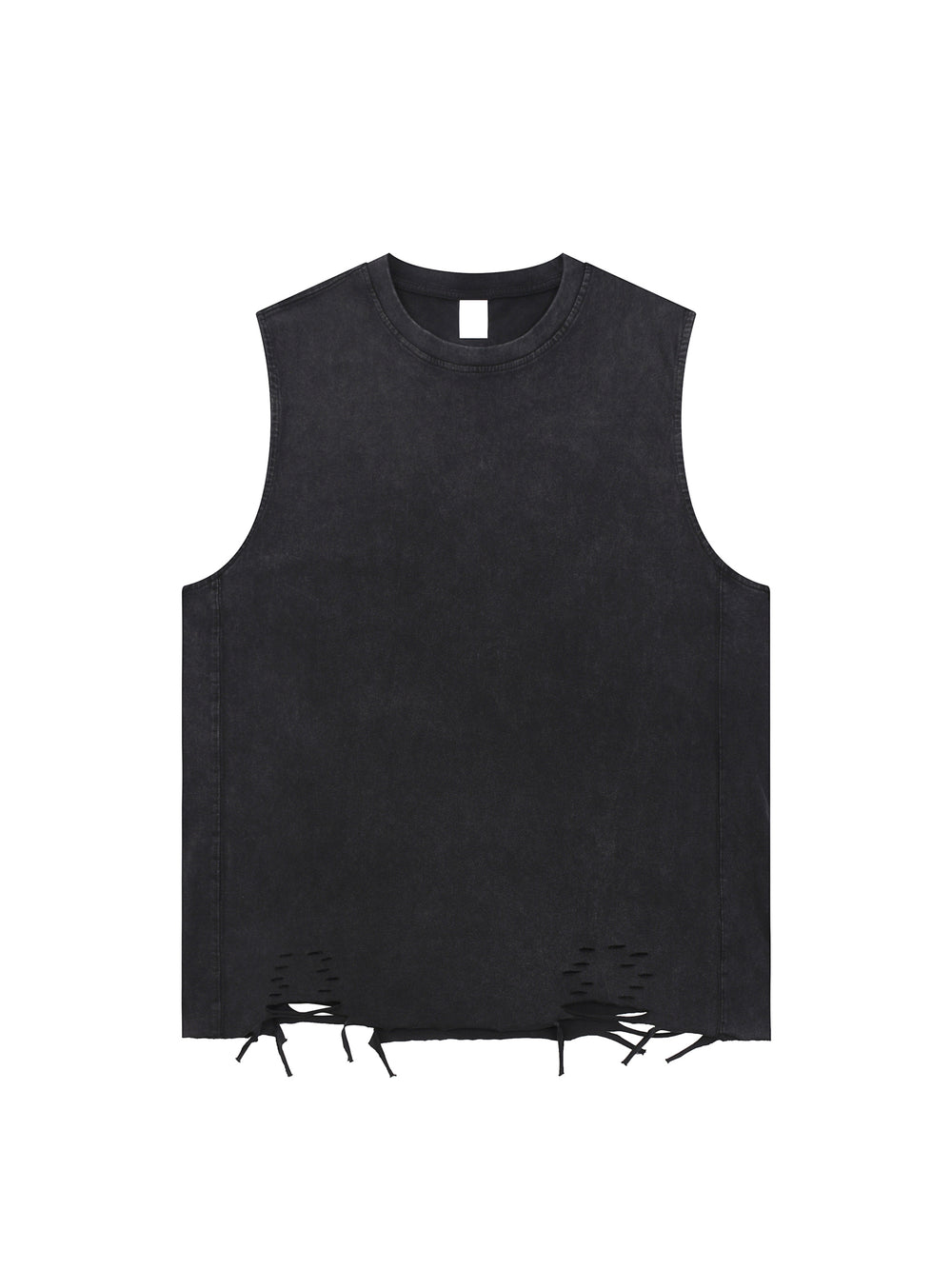Unisex Snow Washed Raw-Hem Tank Top