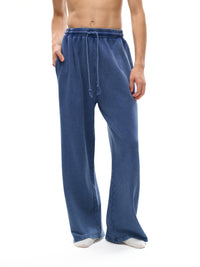 Unisex Snow Washed Straight Leg Pants