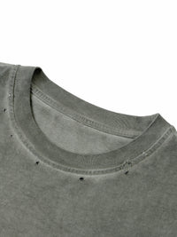 Unisex Distressed Grommet Eyelet Tank Top