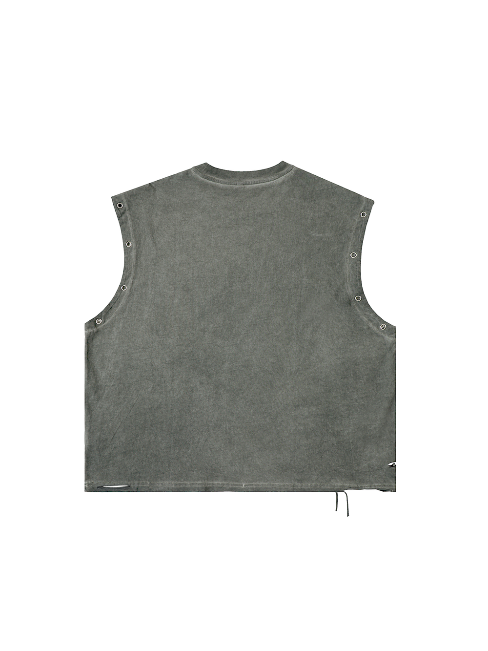 Unisex Distressed Grommet Eyelet Tank Top