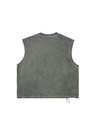 Unisex Distressed Grommet Eyelet Tank Top