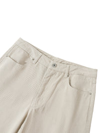 Men Heavyweight Cotton Straight-Leg Pants