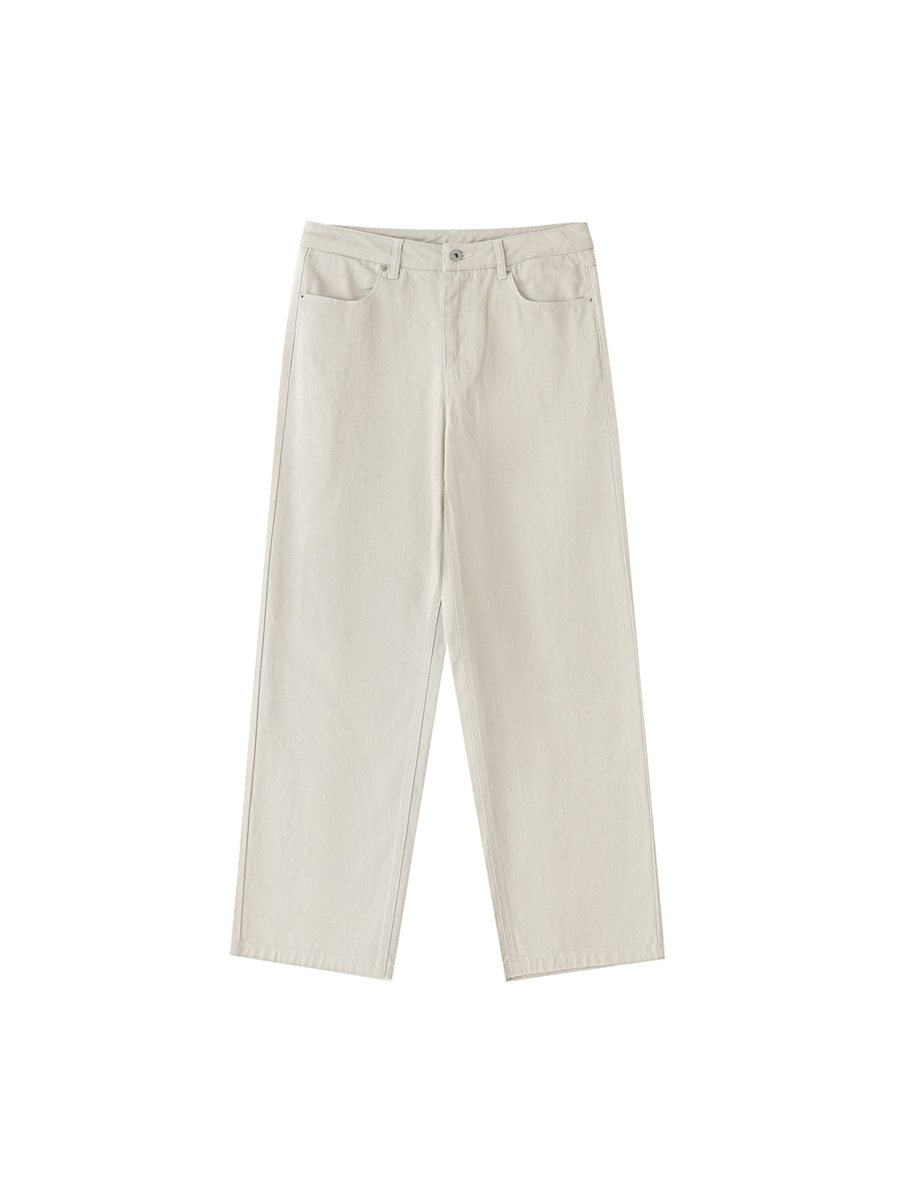 Men Heavyweight Cotton Straight-Leg Pants