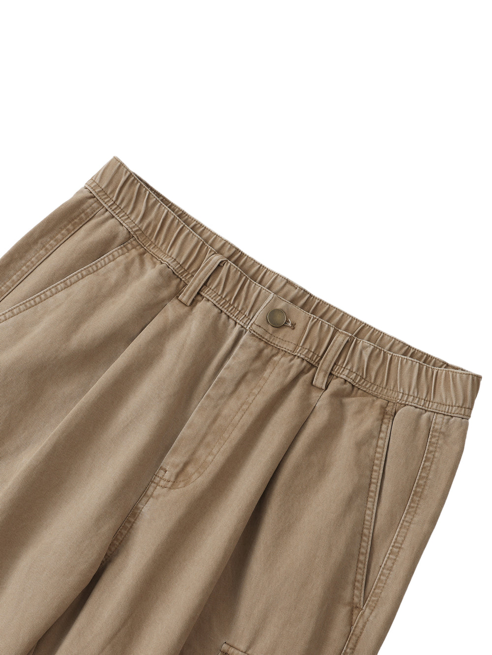 Men Cotton Elastic-Waist Cargo Pants