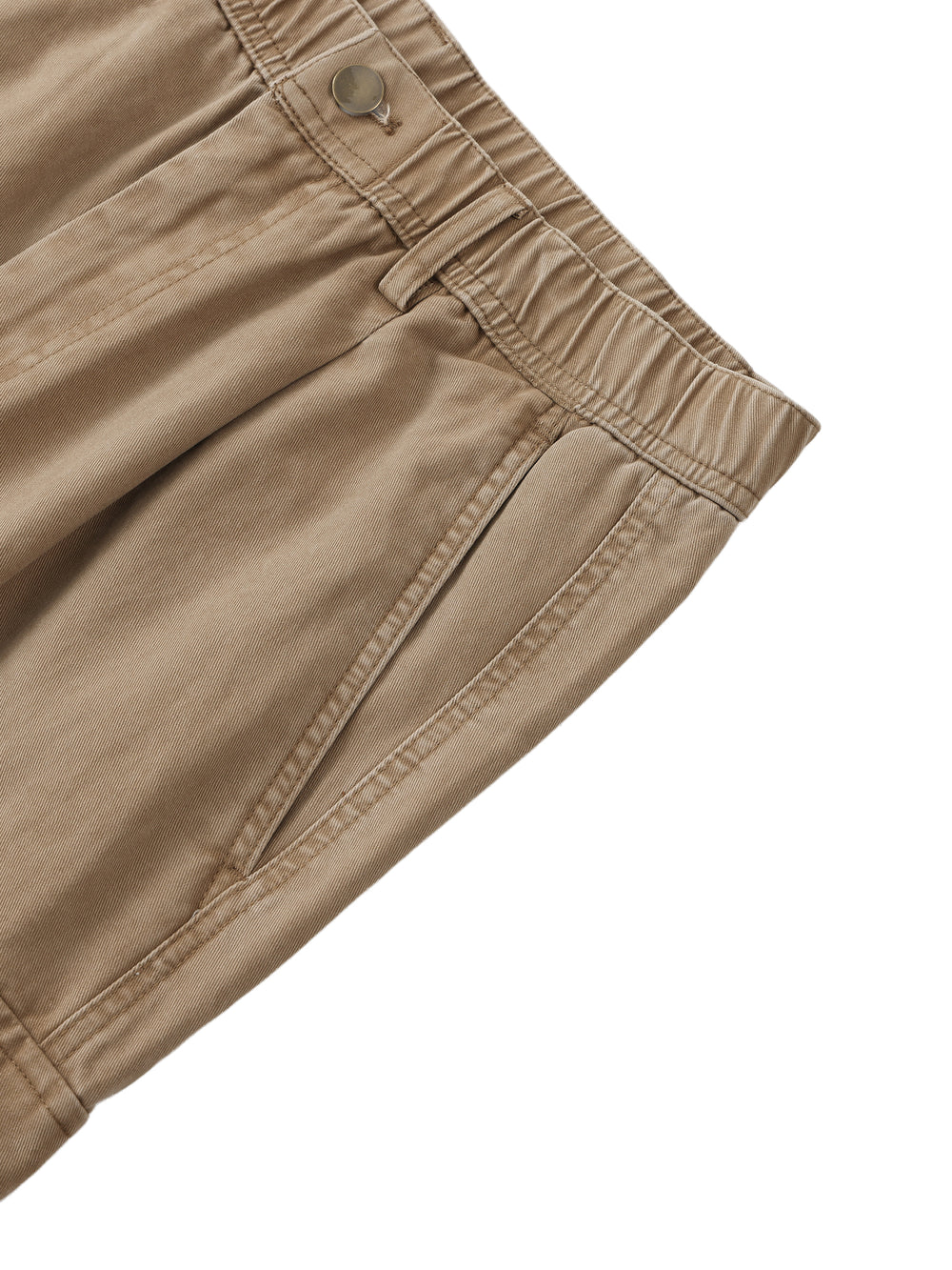 Men Cotton Elastic-Waist Cargo Pants