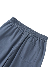 Men Drawstring Waist Straight-Leg Cargo Pants