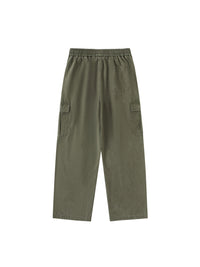 Men Drawstring Waist Straight-Leg Cargo Pants