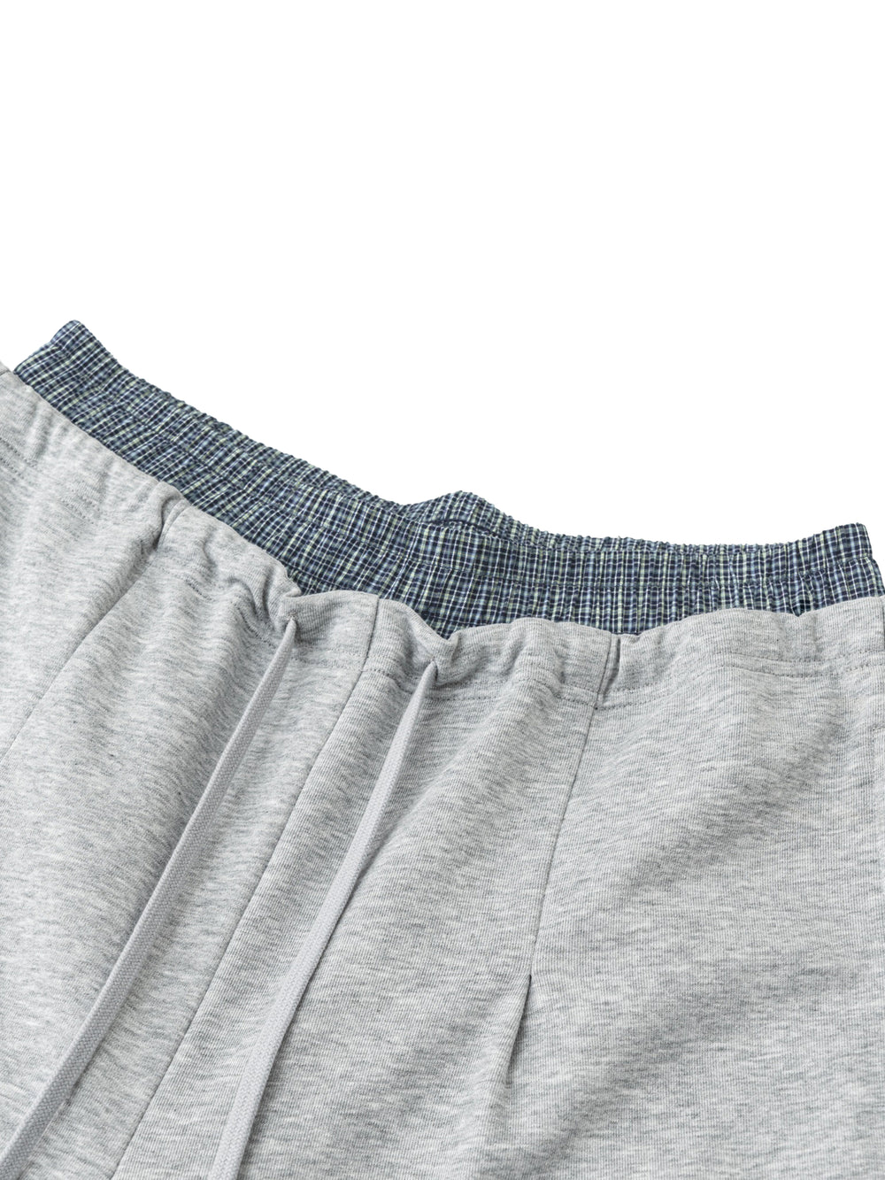 Unisex Plaid Contrast Waist Pants