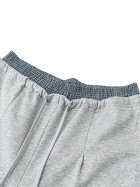 Unisex Plaid Contrast Waist Pants
