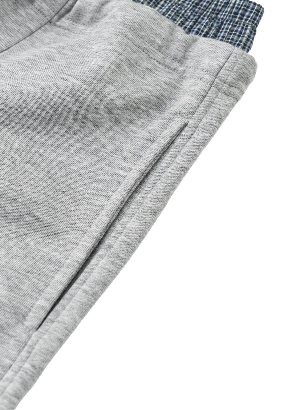 Unisex Plaid Contrast Waist Pants