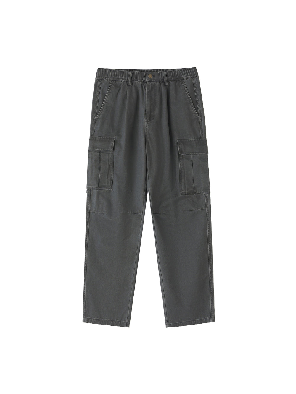 Men Cotton Elastic-Waist Cargo Pants