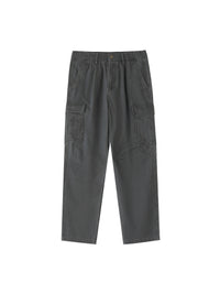 Men Cotton Elastic-Waist Cargo Pants