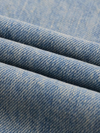 Sun Fade Raw Hem Denim Jeans