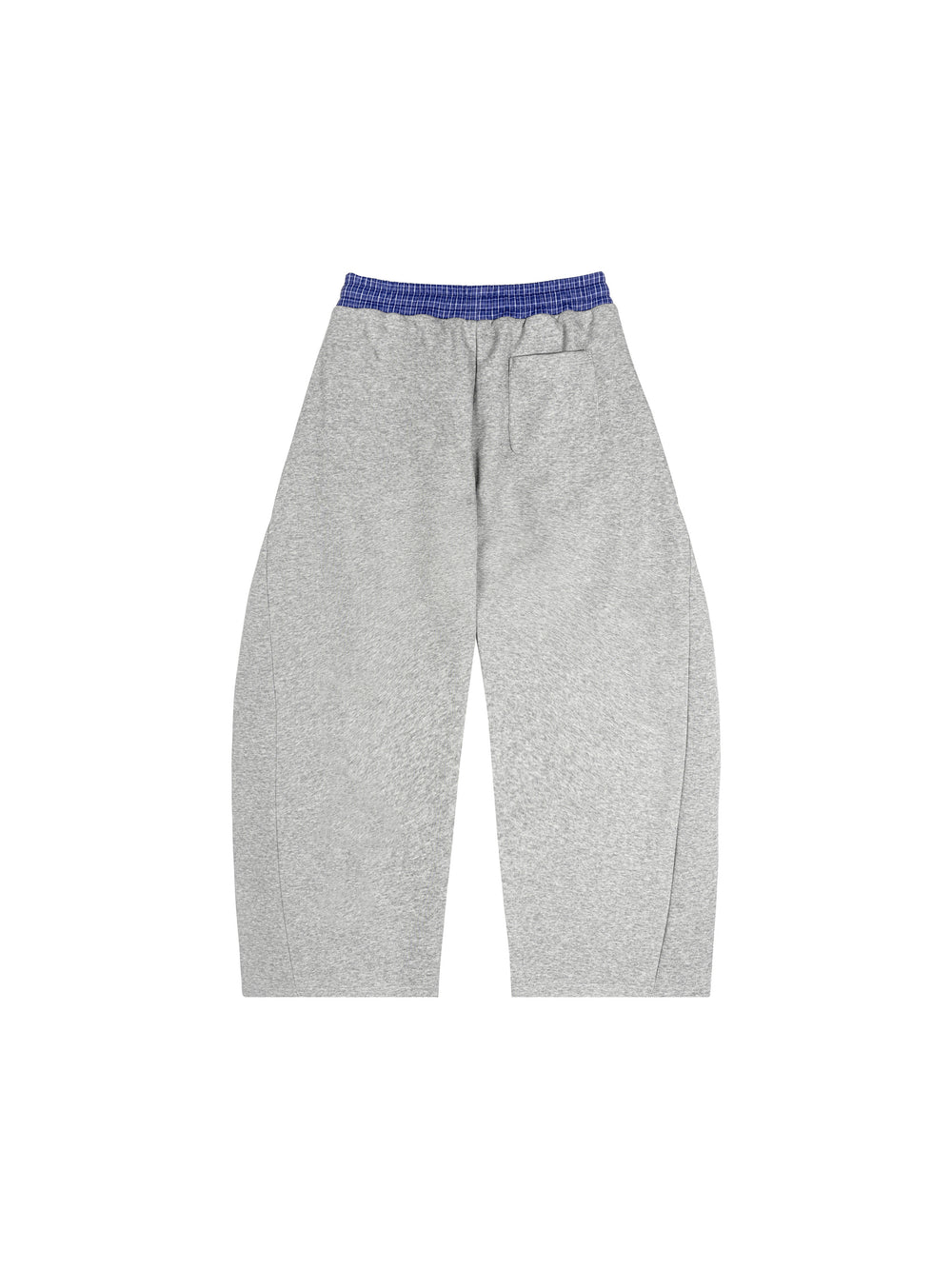 Unisex Plaid Waistband Barrel Sweatpants