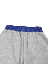 Unisex Plaid Waistband Barrel Sweatpants