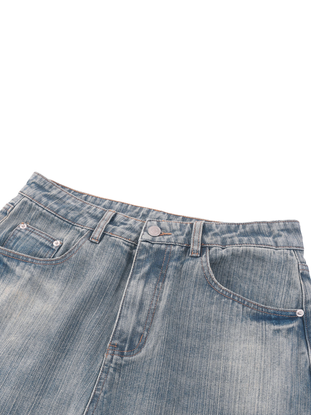 Unisex Vintage Wash Distressed Denim Jeans