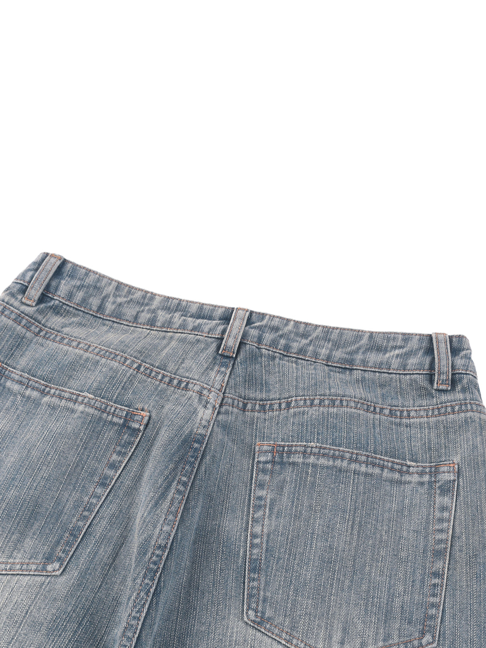 Unisex Vintage Wash Distressed Denim Jeans