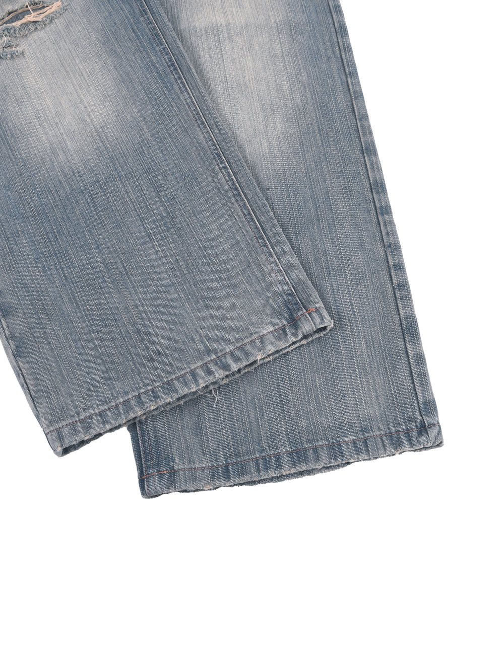 Unisex Vintage Wash Distressed Denim Jeans