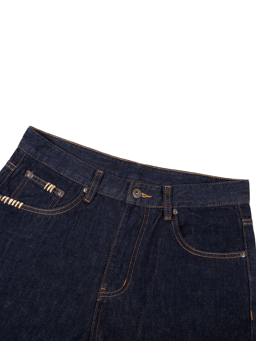 Men Heavyweight Straight Leg Denim Jeans