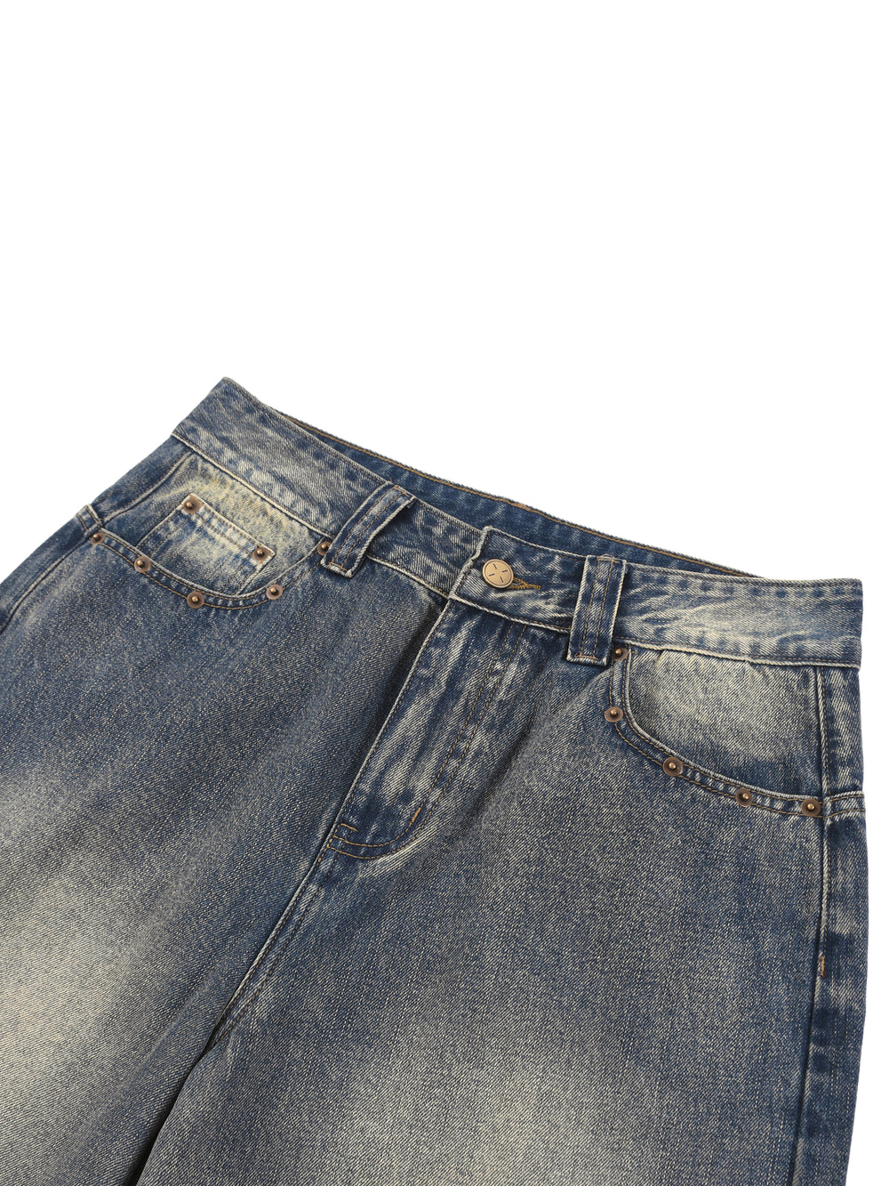 Unisex Vintage Wash Baggy Denim Shorts