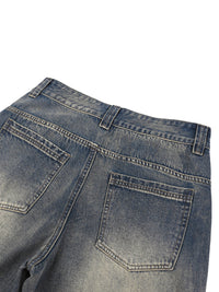 Unisex Vintage Wash Baggy Denim Shorts