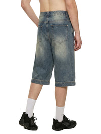 Unisex Vintage Wash Baggy Denim Shorts
