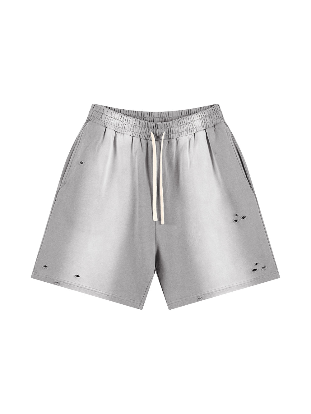 Unisex Sun Fade Distressed Shorts