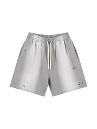 Unisex Sun Fade Distressed Shorts