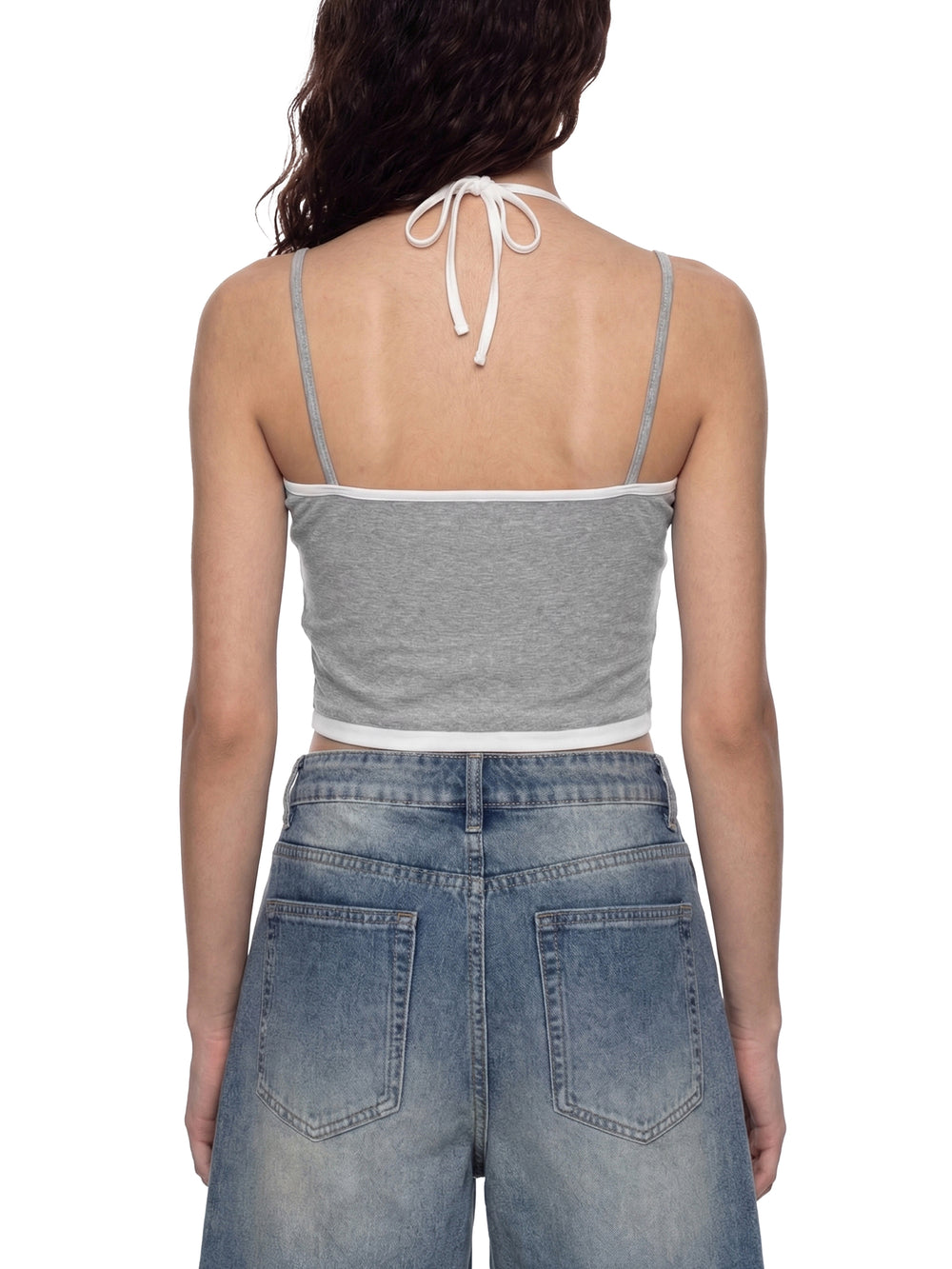 Women Contrast Binding Halter | Tank Toptank top,tank top ,tank tops women,tank top with built in bra,tank tops women y2k