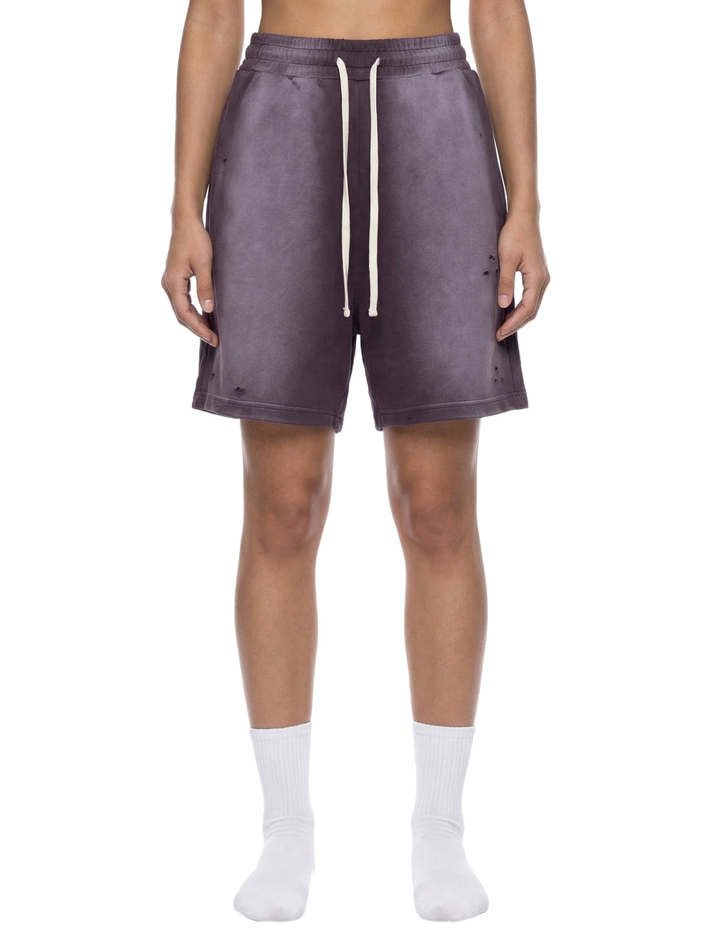 Unisex Sun Fade Distressed Shorts