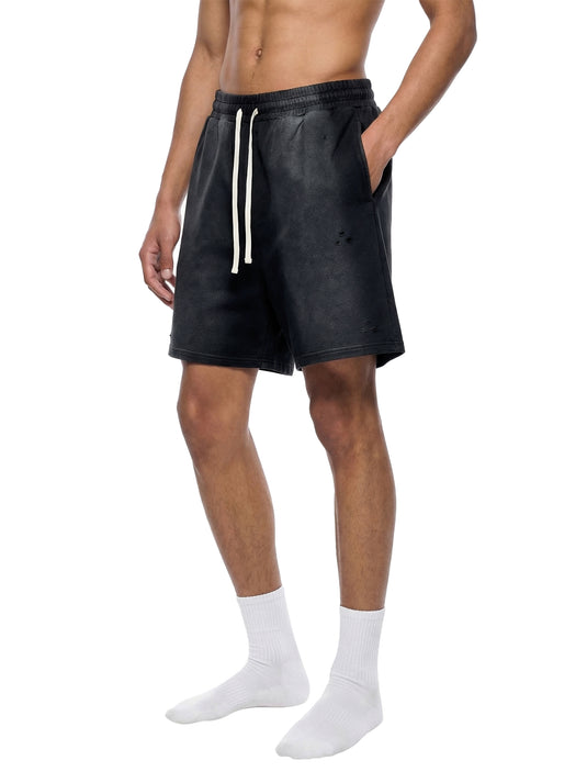Unisex Sun Fade Distressed Shorts
