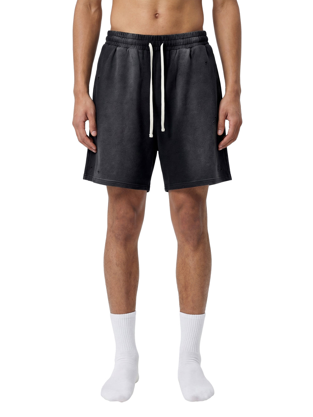 Unisex Sun Fade Distressed Shorts