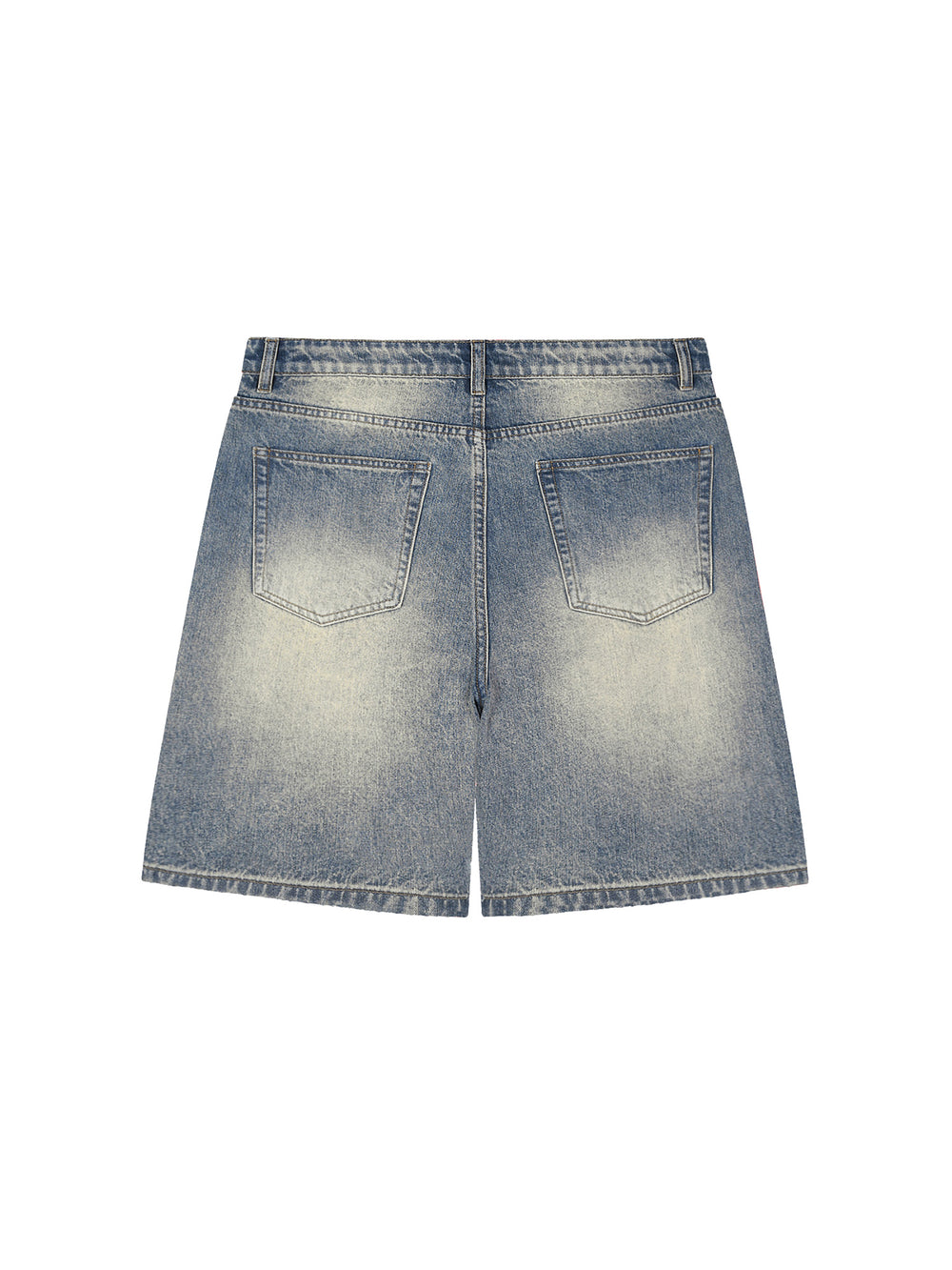 Unisex Faded Distressed Baggy Denim Shorts