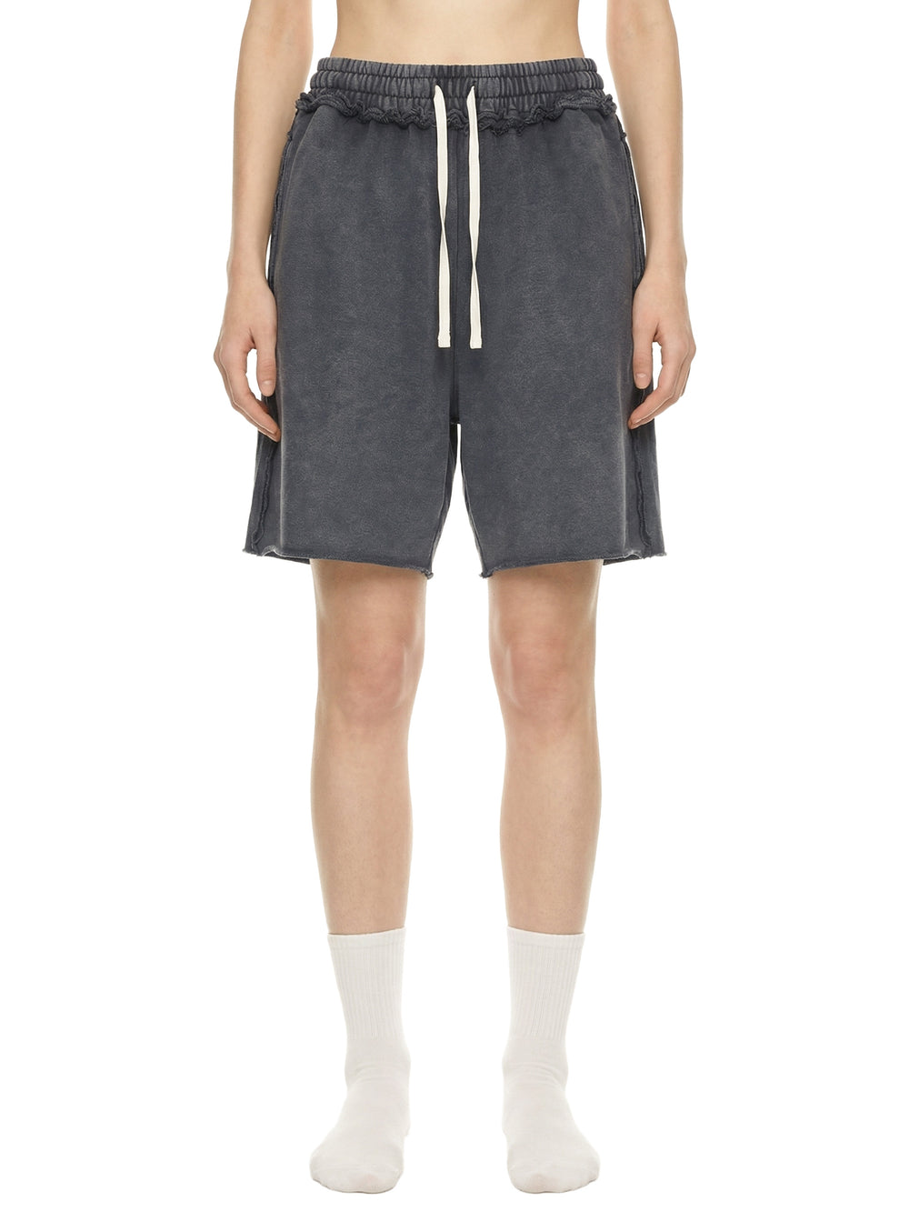 Unisex Mineral Wash Raw Edge Shorts | shorts men,shorts women,shorts,short sleeve button down,short sleeve tops for women