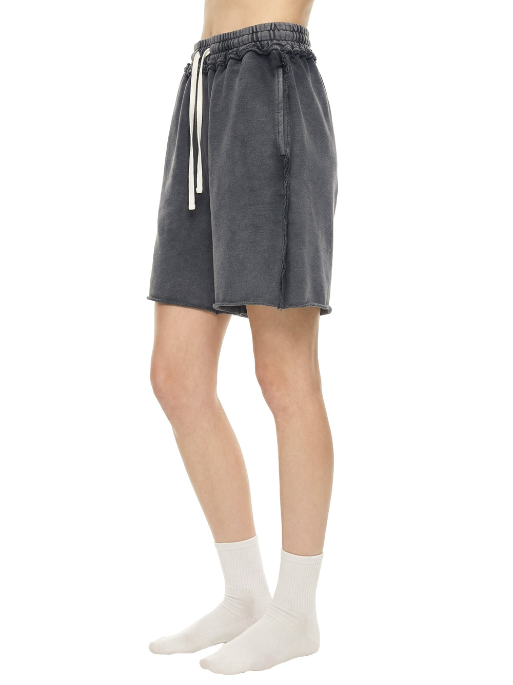 Unisex Mineral Wash Raw Edge Shorts | shorts men,shorts women,shorts,short sleeve button down,short sleeve tops for women