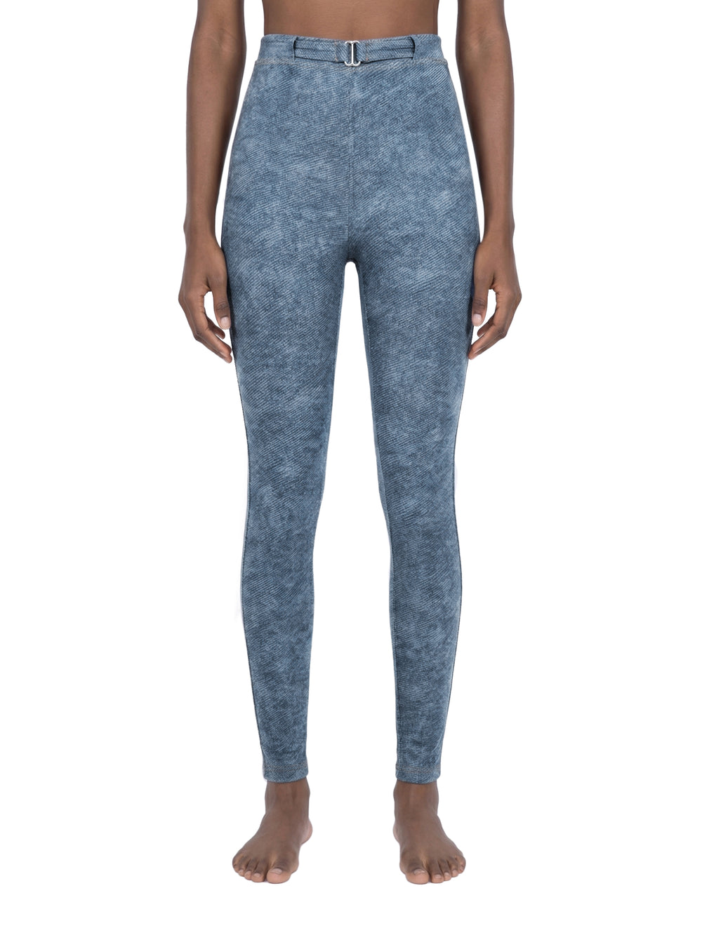 Women's Faux Denim Zip-Fly Leggings