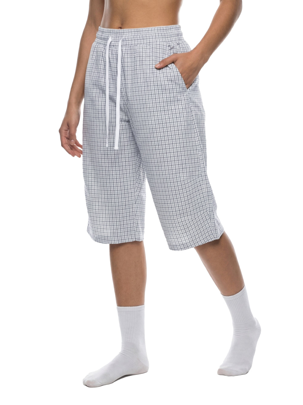 Unisex Plaid Loose Capri Shorts | shorts men,shorts women,shorts,short sleeve button down,short sleeve tops for women