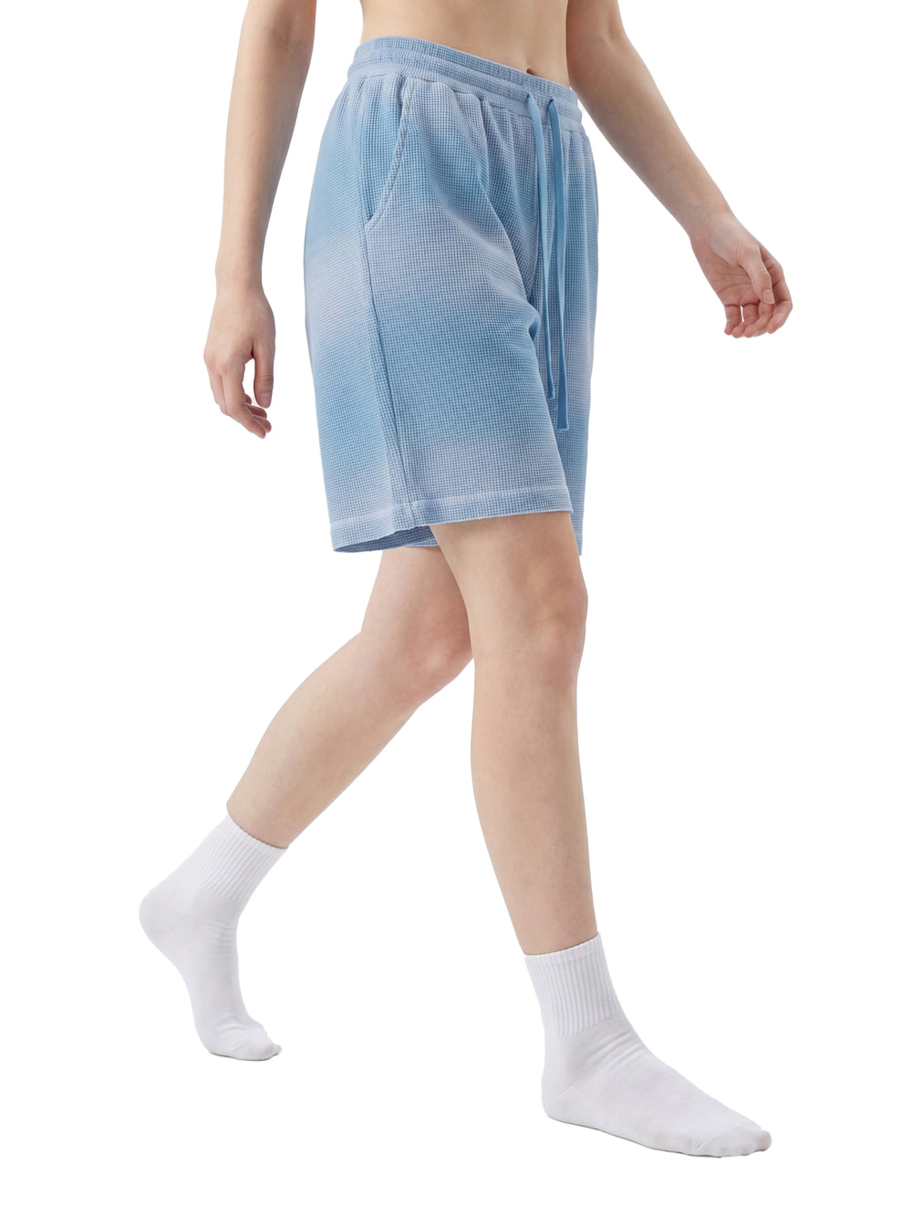 Unisex Sunfade Waffle Raw Hem Shorts | shorts men,shorts women,shorts,short sleeve button down,short sleeve tops for women