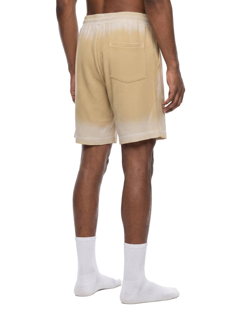 Unisex Sunfade Waffle Raw Hem Shorts | shorts men,shorts women,shorts,short sleeve button down,short sleeve tops for women