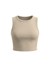Women's Tight Crewneck Crop Tank Top | tank top,tank top ,tank tops women,tank top with built in bra,tank tops women y2k